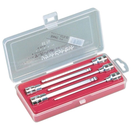 Eight Tool TAPER HEAD HEX SOCKET BIT LONG SET, 5PC 4-10MM 3/8INCHDR 83TB-S5